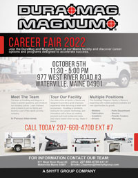 Duramag Career Fair 2022 - click or touch to download flyer